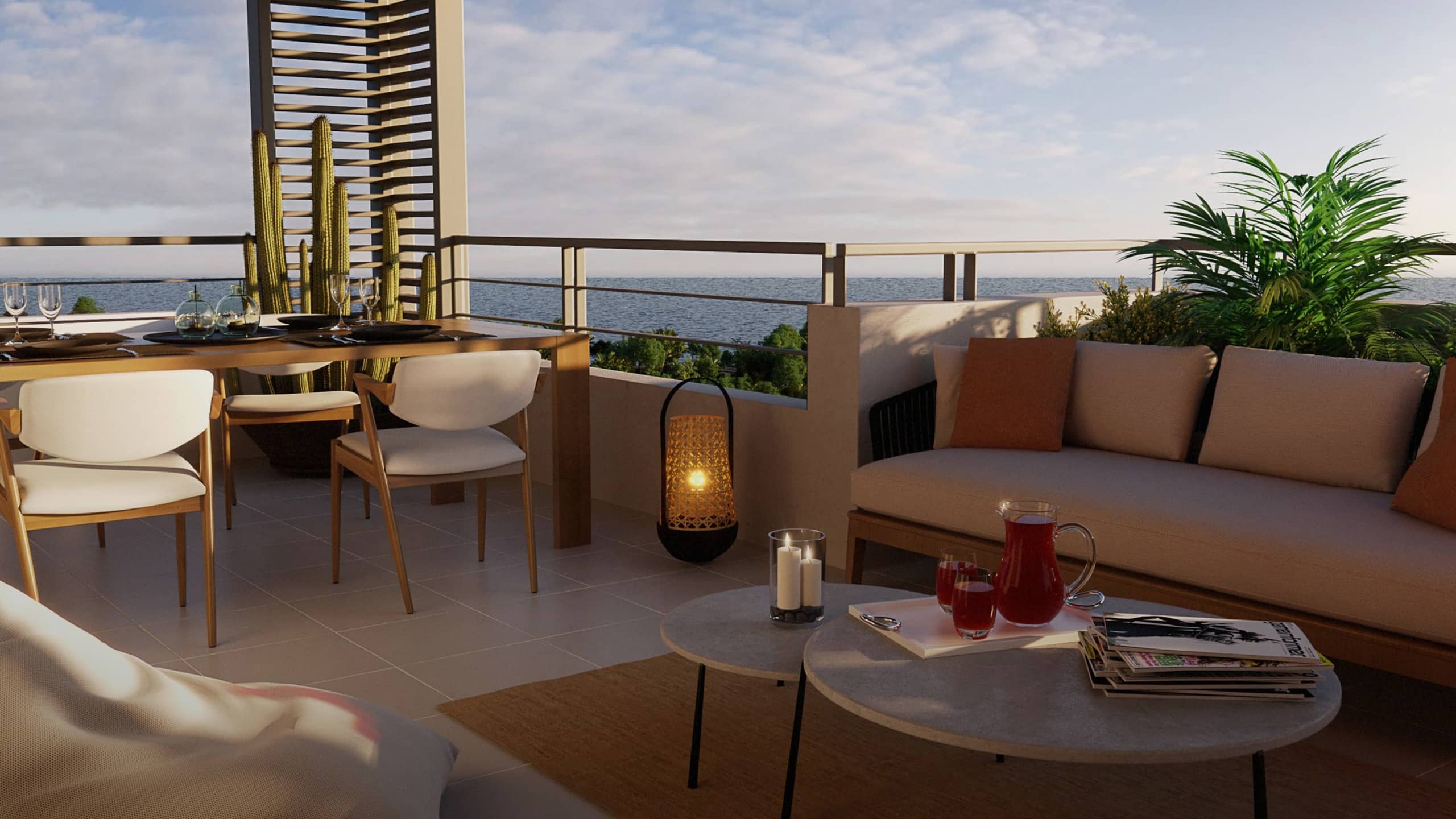 Terrasse d'un bel immeuble, pour le client Groupe SPAG de l'agence conseil en communication Les Dissidents