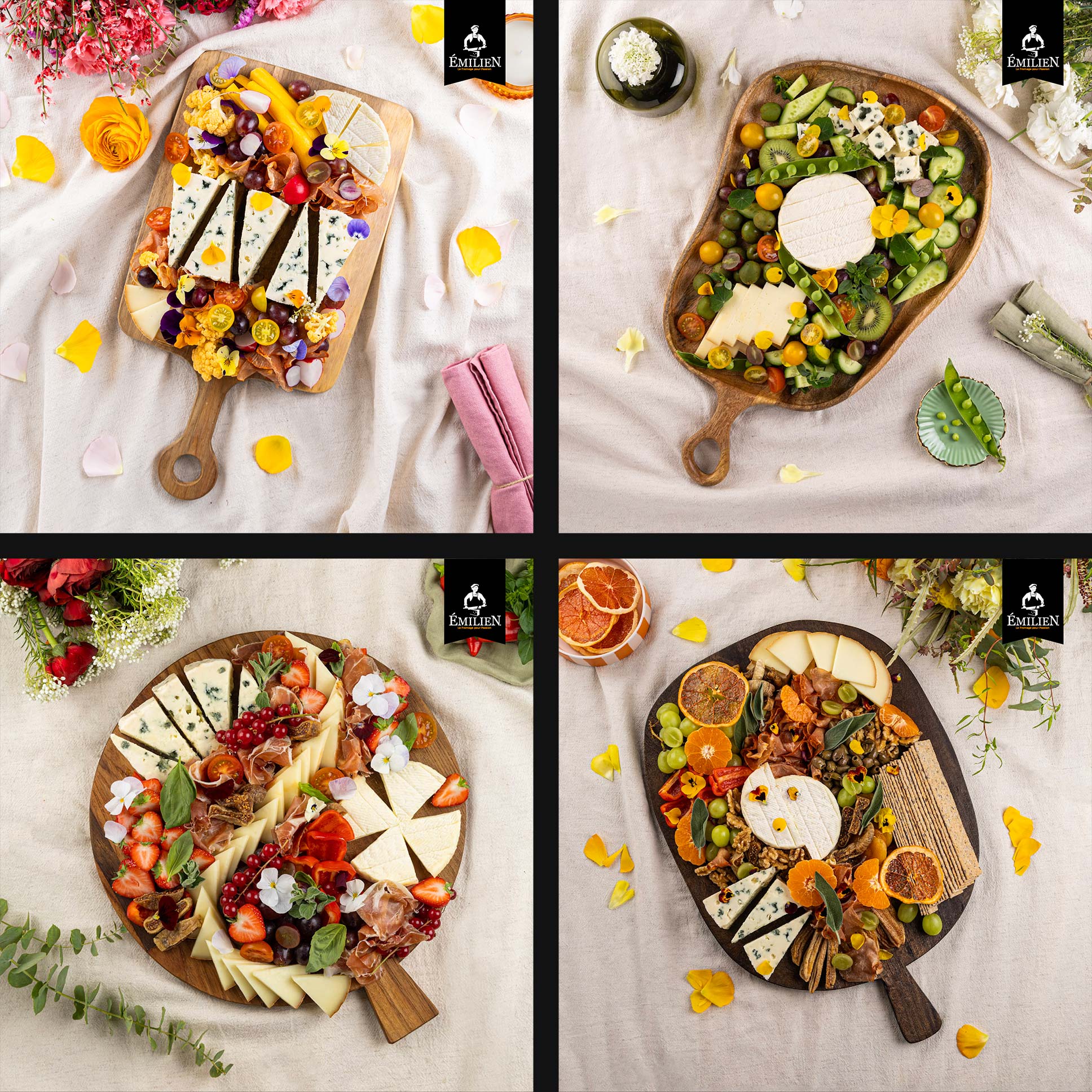 Campagne sponsorisée en partenariat avec Tableaux Paris, partagée sur les réseaux sociaux d'Emilien Fromages, par le pôle MIND by Les Dissidents