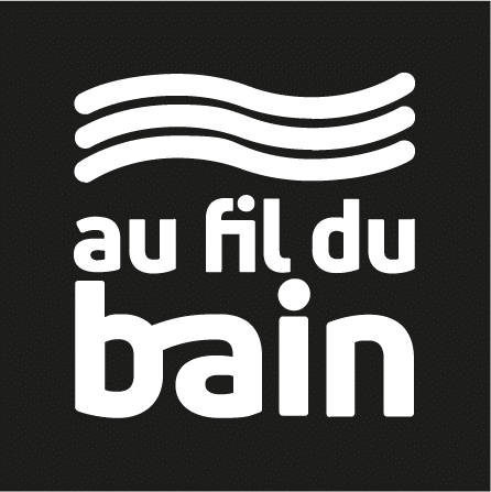 Logo Au fil du bain, spécialiste de la salle de bain, client de l'agence de communication Les Dissidents