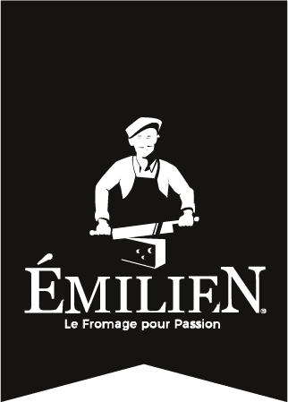 Bandeau et identité graphique d'Emilien Fromages, réalisés par l'agence de communication Les Dissidents